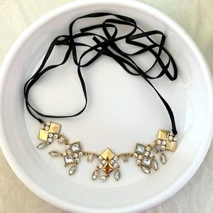 Faux leather wrap around necklace